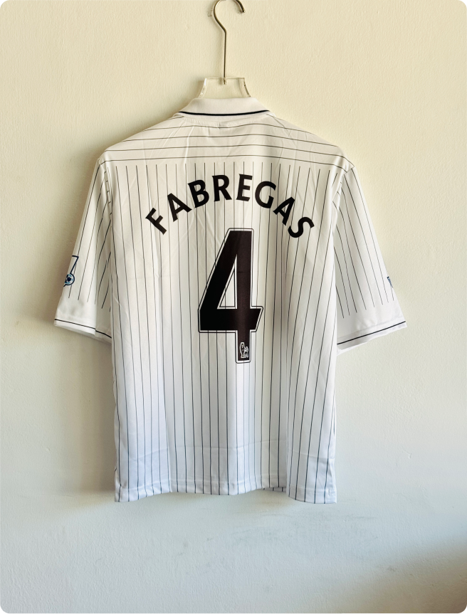 ARSANEL 2009-10 AWAY KIT FABREGAS FIVESLEEVE POLO EMBROIDERY PREMIUM