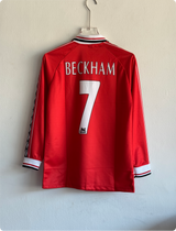 MANCHESTER UNITED 1998-99 HOME KIT BECKHAM FULLSLEEVE POLO EMBROIDERY PREMIUM
