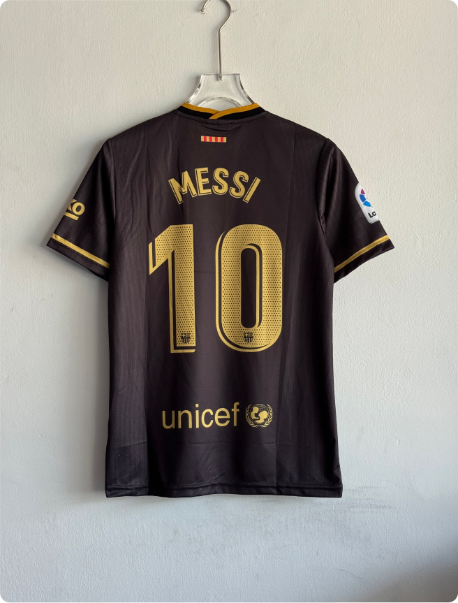 BARCELONA 2020-21 AWAY KIT MESSI EMBROIDERY PREMIUM