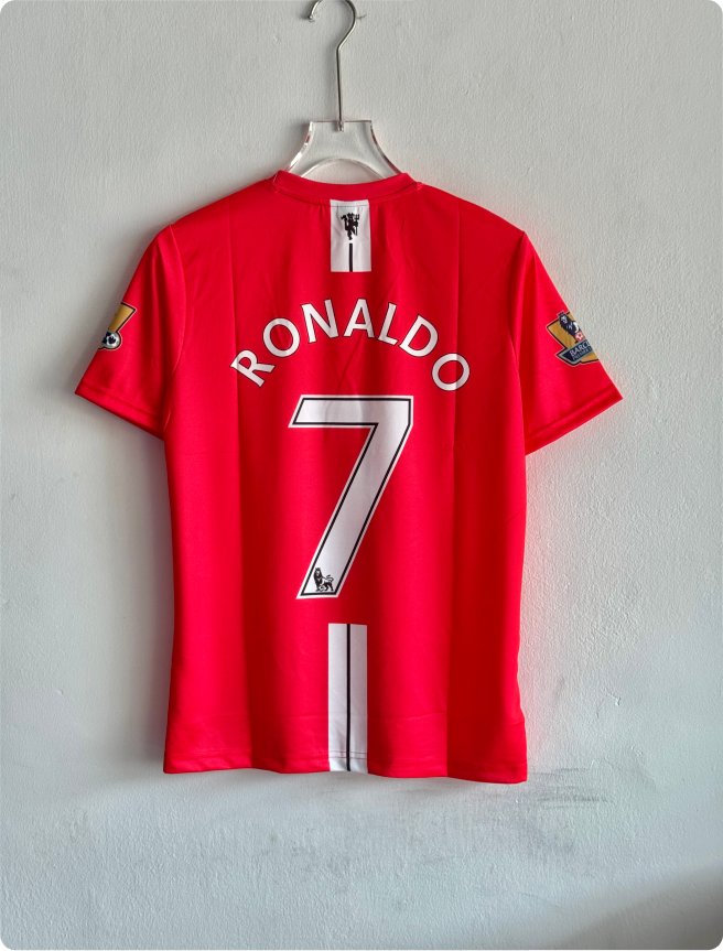 MANCHESTER UNITED 2007-08 HOME KIT RONALDO EMBROIDERY PREMIUM