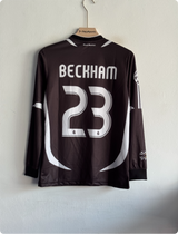 REAL MADRID 2006-07 AWAY KIT BECKHAM FULLSLEEVE POLO EMBROIDERY PREMIUM