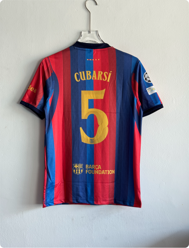 BARCELONA 26-27 HOME KIT CUBARSI EMBROIDERY PREMIUM