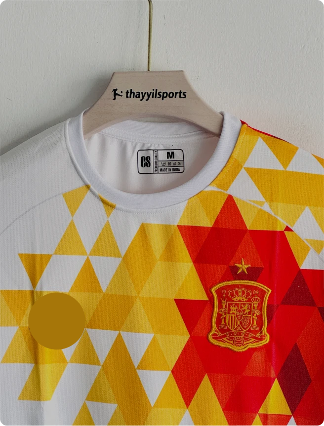SPAIN 2016-17 AWAY KIT INIESTA EMBROIDERY