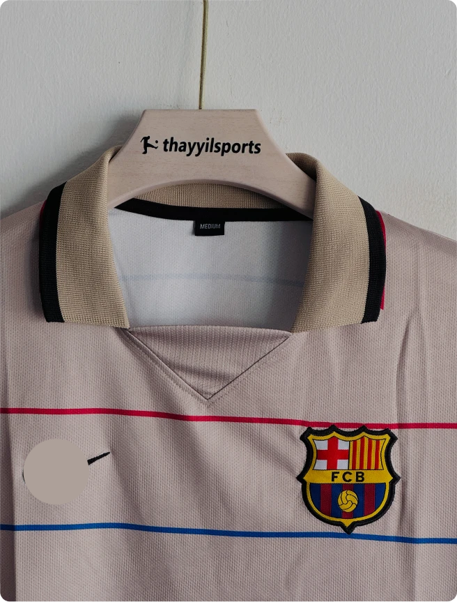 BARCELONA 2003-04 AWAY KIT MESSI POLO EMBROIDERY PREMIUM