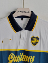 BOCA JUNIORS 1996-97 AWAY KIT MARADONA POLO EMBROIDERY PREMIUM