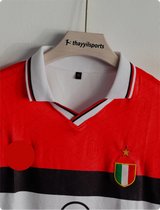 ACMILAN 1994-95 AWAY KIT MALDINI FIVESLEEVE POLO EMBROIDERY PREMIUM