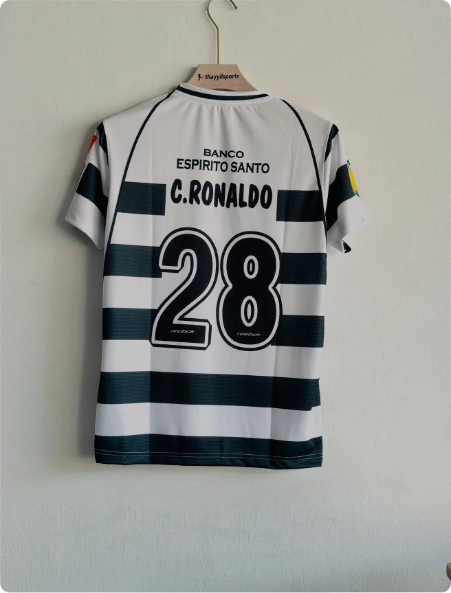 SPORTING 2000-01 HOME KIT RONALDO