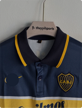 BOCA JUNIORS 1996-97 HOME KIT MARADONA POLO EMBROIDERY PREMIUM