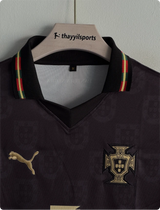 PORTUGAL 25-26 BLACK KIT RONALDO POLO EMBROIDERY PREMIUM