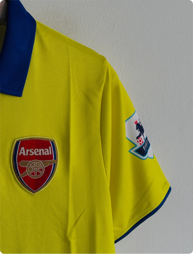 ARSANEL 2003-04 AWAY KIT HENRY POLO EMBROIDERY