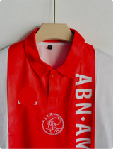 AJAX 1993 HOME KIT CRUYFF FIVESLEEVE POLO EMBROIDERY PREMIUM