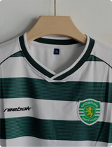 SPORTING 2001-02 HOME KIT RONALDO EMBROIDERY PREMIUM
