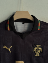 PORTUGAL 2026 BLACK KIT RONALDO FULLSLEEVE POLO EMBROIDERY PREMIUM