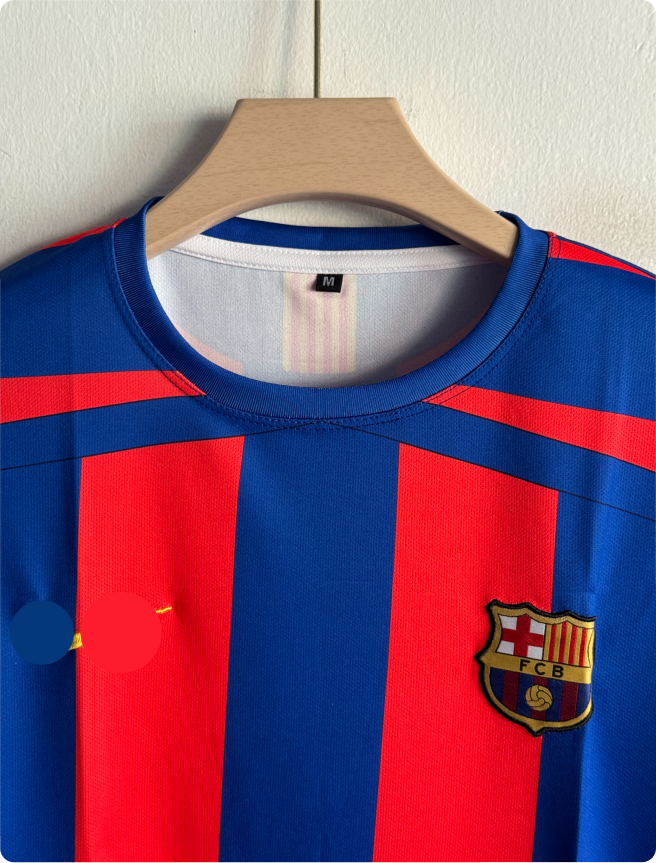 BARCELONA 2005-06 HOME KIT MESSI EMBROIDERY