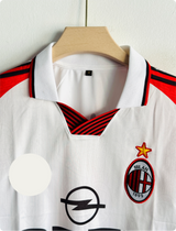 ACMILAN 1997-98 AWAY KIT MALDINI FIVESLEEVE POLO EMBROIDERY PREMIUM