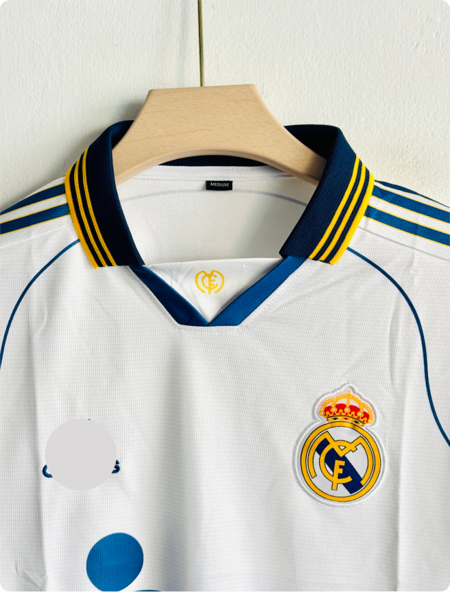 REAL MADRID 1999-2000 HOME KIT CARLOS POLO EMBROIDERY PREMIUM