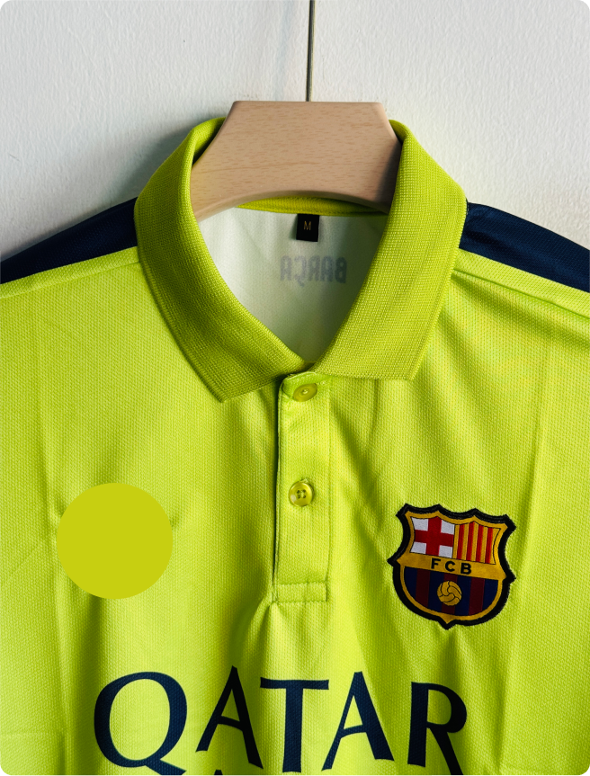 BARCELONA 2014-15 THIRD KIT MESSI POLO EMBROIDERY PREMIUM