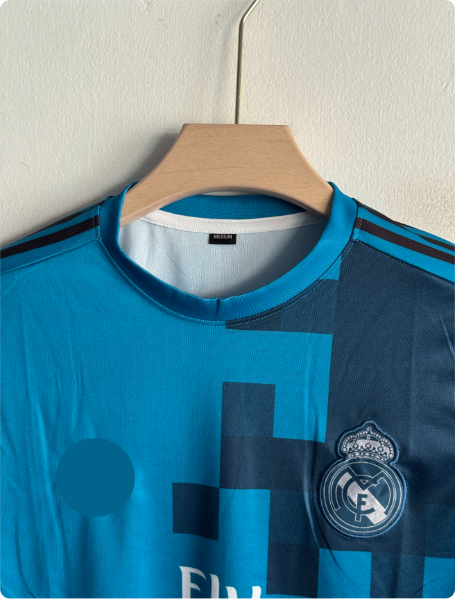 REAL MADRID 2017-18 THIRD KIT RONALDO FULLSLEEVE EMBROIDERY PREMIUM