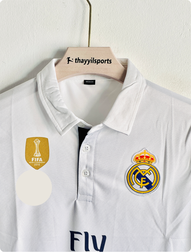 REAL MADRID 2016-17 HOME KIT RONALDO POLO EMBROIDERY PREMIUM