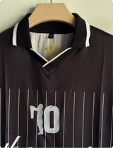 ARGENTINA LA-ALBICELESTE 10 BLACK KIT FIVESLEEVE POLO EMBROIDERY PREMIUM