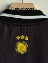 ARGENTINA LA-ALBICELESTE 10 BLACK KIT FIVESLEEVE POLO EMBROIDERY PREMIUM