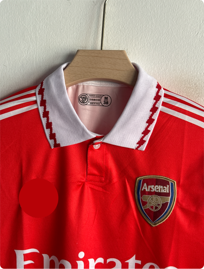 ARSANEL 2022-23 HOME KIT ODEGAARD POLO EMBROIDERY