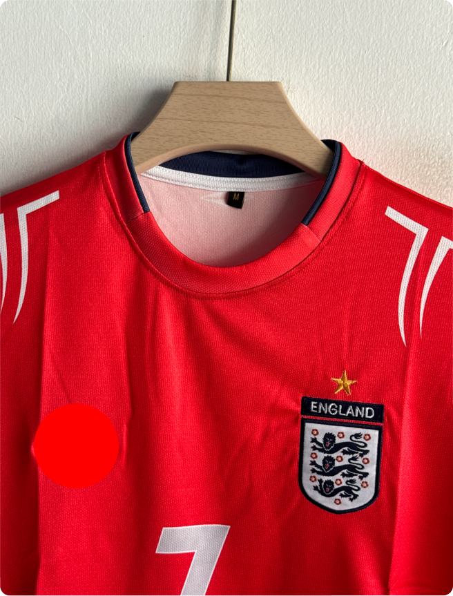 ENGLAND 2004-05 AWAY KIT BECKHAM EMBROIDERY PREMIUM