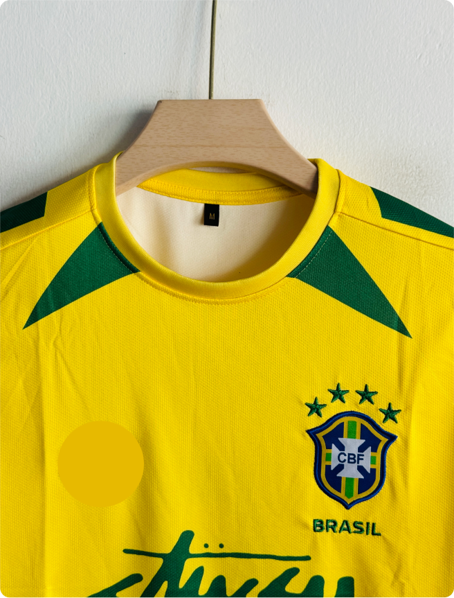 BRAZIL X STUSSY 2002 HOME KIT RONALDO EMBROIDERY PREMIUM