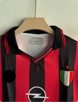 ACMILAN 1995-96 HOME KIT BAGGIO FIVESLEEVE POLO EMBROIDERY