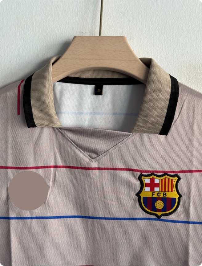BARCELONA 2003-04 AWAY KIT RONALDINHO POLO EMBROIDERY PREMIUM