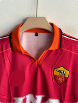 ROMA 1999-2000 HOME KIT TOTTI FIVESLEEVE POLO EMBROIDERY PREMIUM