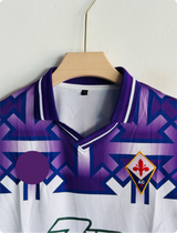 FIORENTINA 1992-93 AWAY KIT BATISTUTA FIVESLEEVE POLO EMBROIDERY PREMIUM
