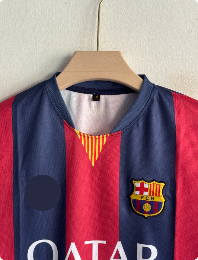 BARCELONA 2014-15 HOME KIT MESSI EMBROIDERY PREMIUM