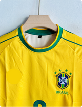BRAZIL 1998 HOME KIT RONALDO EMBROIDERY PREMIUM