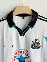NEWCASTLE 1999-2000 AWAY KIT SHEARER FIVESLEEVE POLO EMBROIDERY PREMIUM