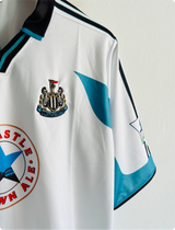 NEWCASTLE 1999-2000 AWAY KIT SHEARER FIVESLEEVE POLO EMBROIDERY PREMIUM
