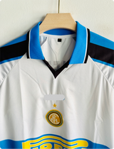 INTERMILAN 1996-97 AWAY KIT ZANETTI FIVESLEEVE POLO EMBROIDERY PREMIUM