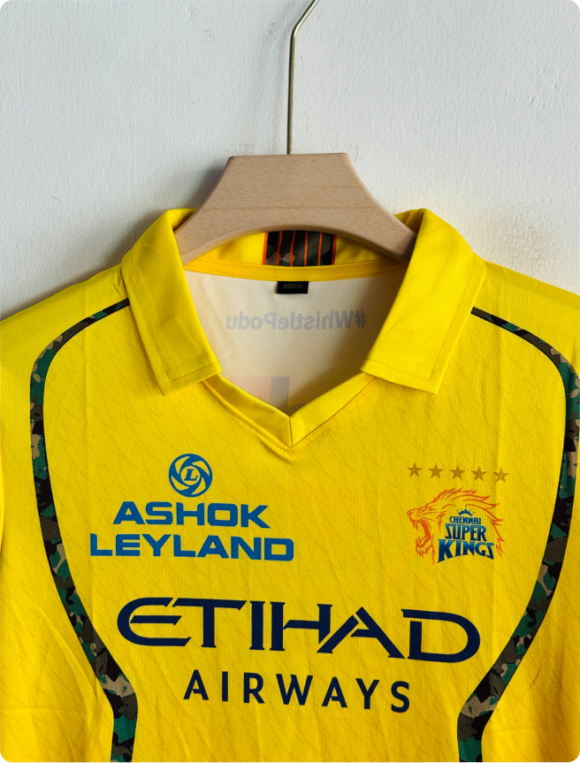 CHENNAI SUPER KINGS 2026 KIT DHONI POLO PREMIUM