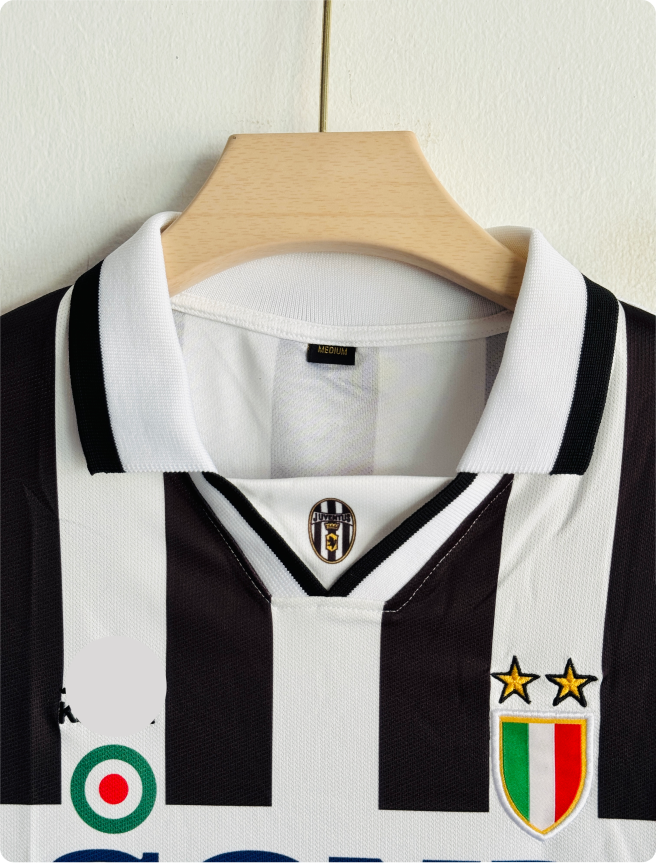 JUVENTUS 1995-96 HOME KIT DEL PIERO POLO EMBROIDERY PREMIUM
