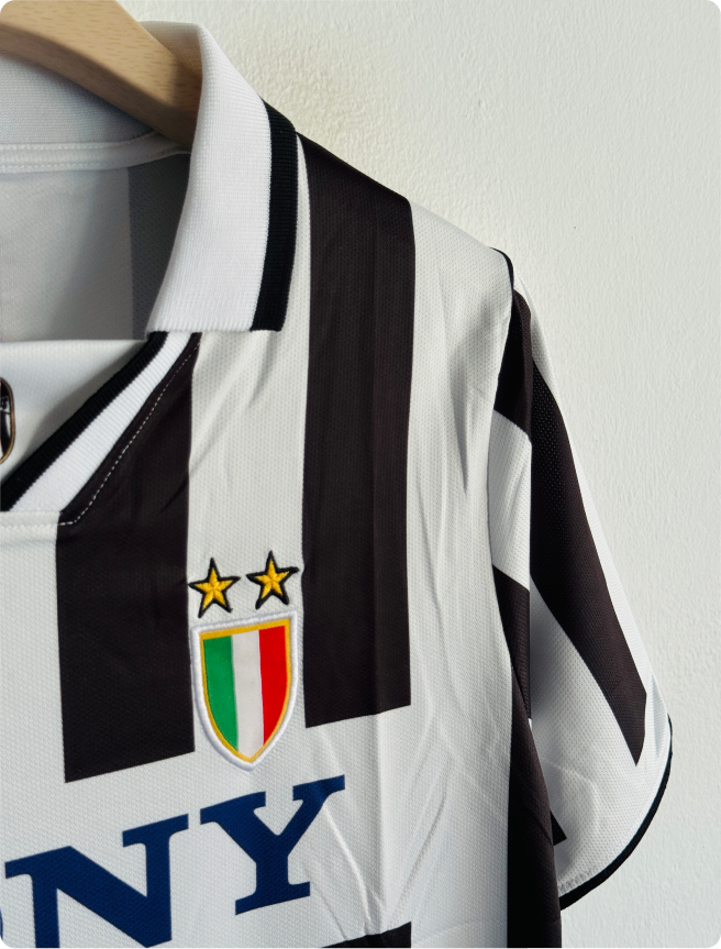 JUVENTUS 1995-96 HOME KIT DEL PIERO POLO EMBROIDERY PREMIUM