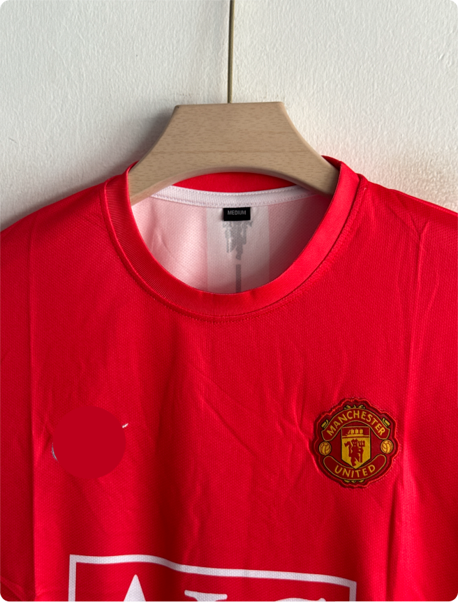 MANCHESTER UNITED 2007-08 HOME KIT RONALDO EMBROIDERY PREMIUM