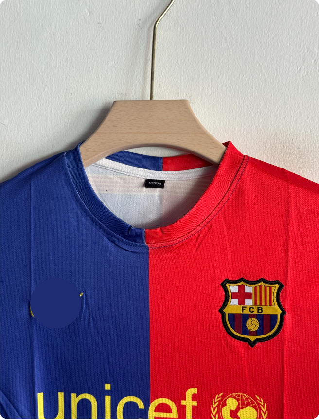 BARCELONA 2008-09 MESSI HOME KIT EMBROIDERY PREMIUM