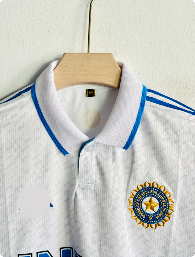 INDIA CRICKET TEST JERSEY POLO EMBROIDERY PREMIUM