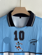 ARGENTINA 2001 TESTIMONIAL JERSEY MARADONA POLO EMBROIDERY PREMIUM