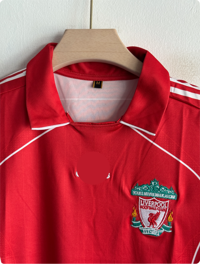 LIVERPOOL 2006-07 HOME KIT GERRARD POLO EMBROIDERY PREMIUM