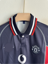 MANCHESTER UNITED 2000-01 THIRD KIT BECKHAM POLO EMBROIDERY PREMIUM