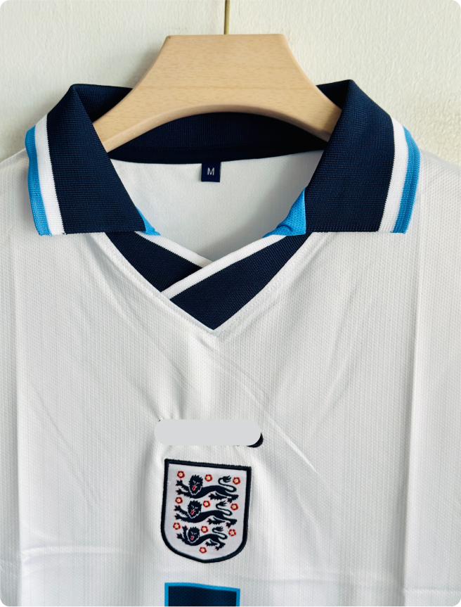 ENGLAND 1996 HOME BECKHAM POLO EMBROIDERY PREMIUM