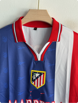 ATELTICO MADRID 1998-99 AWAY KIT TORRES FIVESLEEVE POLO EMBROIDERY PREMIUM