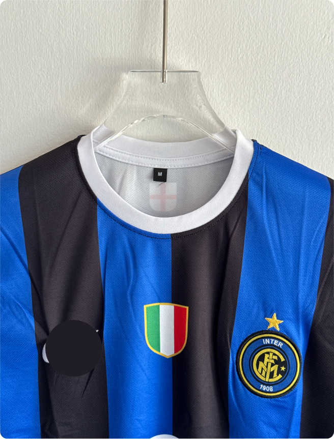 INTERMILAN 2009-10 HOME KIT FIGO EMBROIDERY