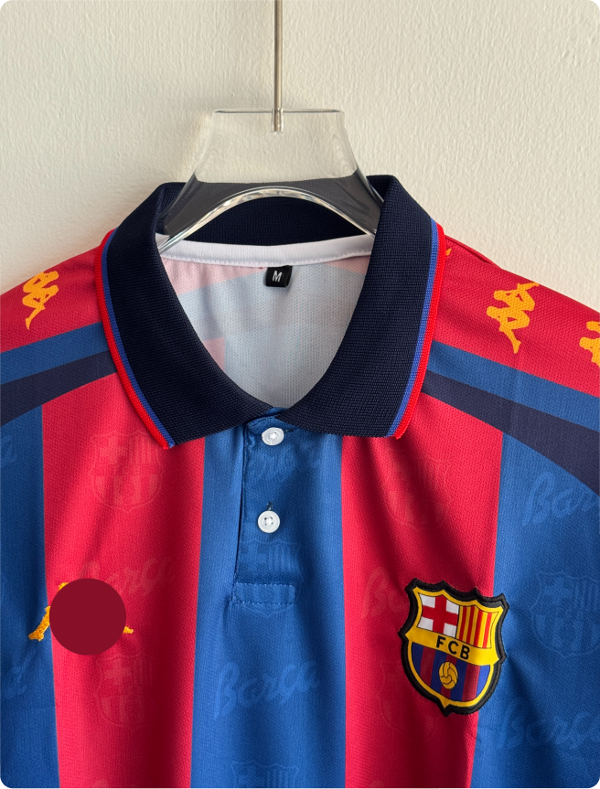 BARCELONA 1996-97 RONALDINHO CONCEPT KIT FIVESLEEVE POLO EMBROIDERY